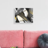 10x8" Trend Abstrakt Art Leinwand Schwarz-weiß Gol (Insitu (Wohnzimmer))