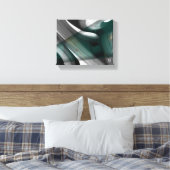 10x8" Trend Abstrakt Art Leinwand Schwarz-weiß grü (Insitu (Schlafzimmer))