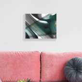 10x8" Trend Abstrakt Art Leinwand Schwarz-weiß grü (Insitu (Wohnzimmer))