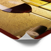 10x8 Weinflaschen und Glaswand Kunst Poster (Ecke)