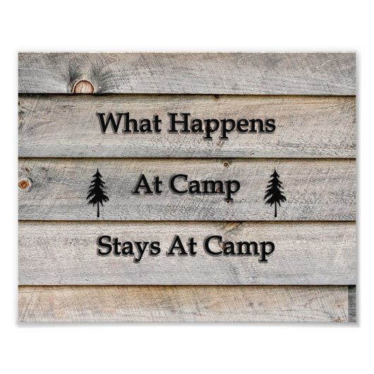 10x Was passiert im Camp bleibe im Camp Fotodruck (Vorne)
