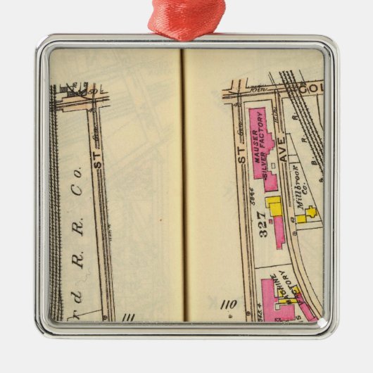 110111 Mt Vernon Silbernes Ornament (Vorne)