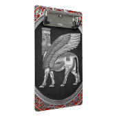 [110] Assyrian Winged Bull - Silver Lamassu Mini Klemmbrett (Schrägansicht)
