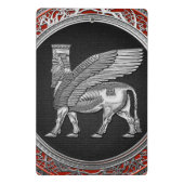 [110] Assyrian Winged Bull - Silver Lamassu Mini Klemmbrett (Rückseite)