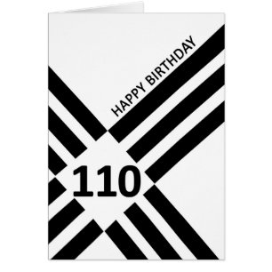 110. Diagonal Black Line Design Geburtstag