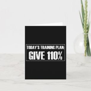 110% Fitness Workout Gym Motivation Frauen geben Karte