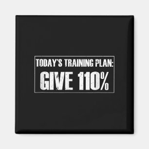 110% Fitness Workout Gym Motivation Frauen geben Magnet