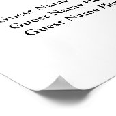 110 Funny Pinguin Greeter Wedding Seating Chart Poster (Ecke)