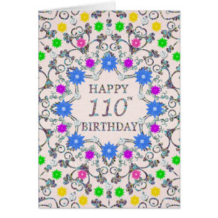 110. Geburtstag Abstrakte Blume