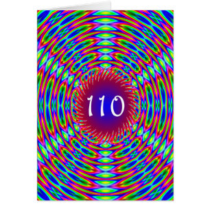 110. Geburtstag Abstrakte Trippy-Wirbel