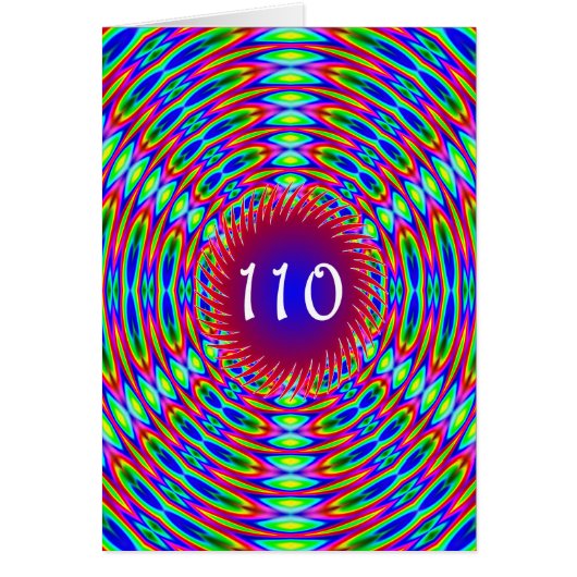 110. Geburtstag Abstrakte Trippy-Wirbel (Vorne)
