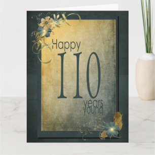 110. Geburtstag im Vintage-Stil Karte