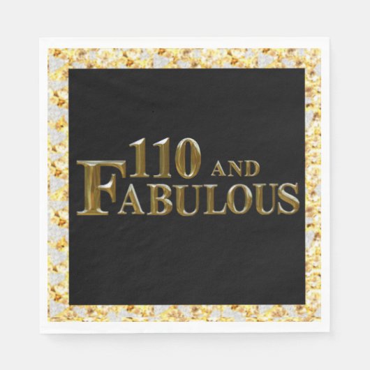 110 Geburtstag Serviette (Vorderseite)
