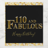 110 Geburtstag Weinetikett (Einzelnes Label)