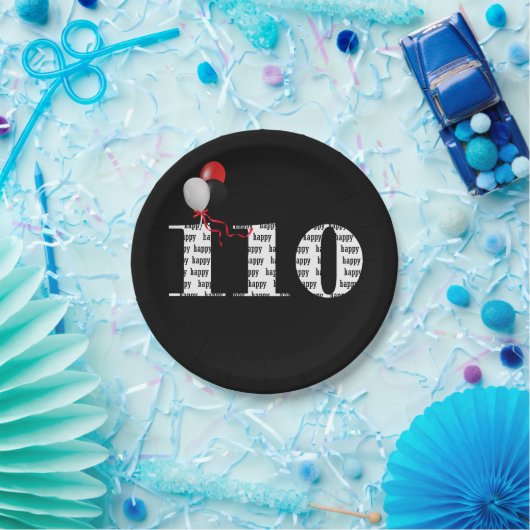 110. Geburtstagsballons Pappteller (Party)
