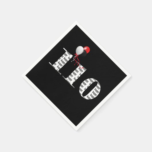110. Geburtstagsballons Serviette (Ecke)