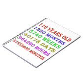 110. Geburtstagsfeiertage Notizblock (Linke Seite)