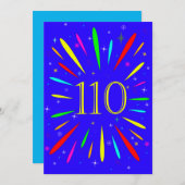 110. Geburtstagsparty Einladung Explosion (Vorne/Hinten)