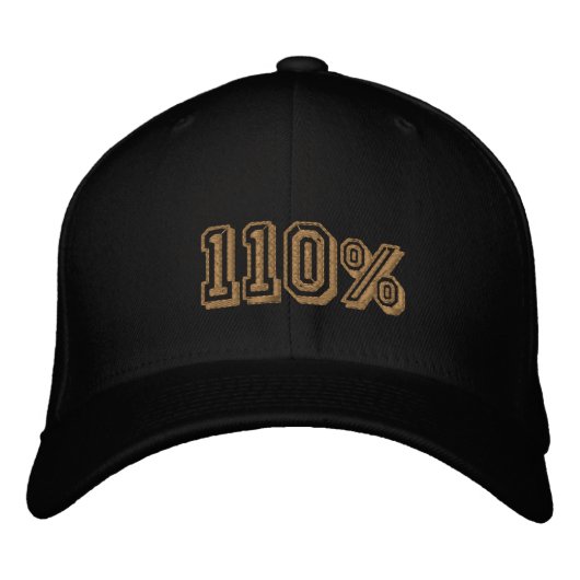 110% Gold Champions bestickte Cap Bestickte Kappe (Vorderseite)
