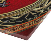 [110] Hokusai - Shoki Riding Shishi Lion Schneidebrett (Ecke)