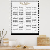 110 Schwarz/Weiß Streifen Hochzeitstabelle Poster (Küche)