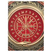 [110] Vegvisir - Viking Gold Magic Runic Compass Klemmbrett (Rückseite)