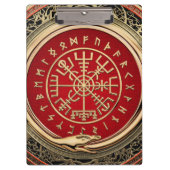 [110] Vegvisir - Viking Gold Magic Runic Compass Klemmbrett (Vorderseite)