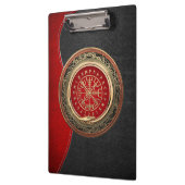 [110] Vegvisir - Viking Gold Magic Runic Compass Klemmbrett (Links)