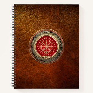[110] Vegvisir - Viking Gold Magic Runic Compass Notizblock