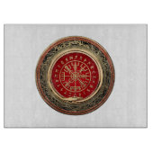 [110] Vegvisir - Viking Gold Magic Runic Compass Schneidebrett (Vorderseite)