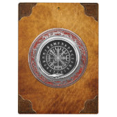 [110] Vegvisir - Viking Silver Magic Runic Compass Klemmbrett (Rückseite)