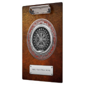 [110] Vegvisir - Viking Silver Magic Runic Compass Klemmbrett (Links)