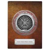 [110] Vegvisir - Viking Silver Magic Runic Compass Klemmbrett (Rückseite)