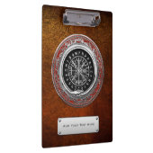 [110] Vegvisir - Viking Silver Magic Runic Compass Klemmbrett (Rechts)