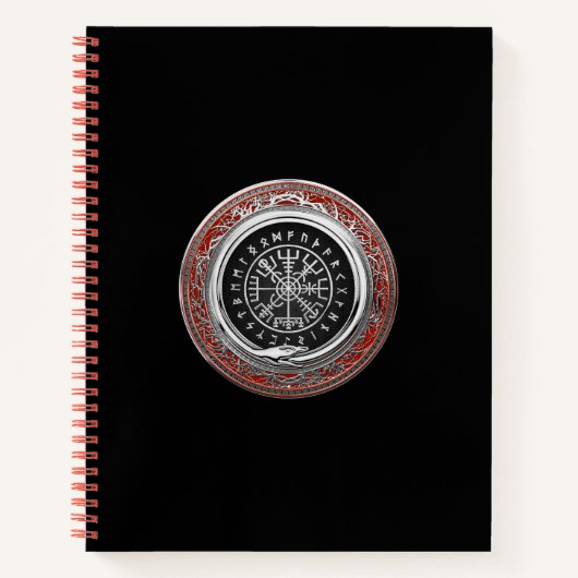 [110] Vegvisir - Viking Silver Magic Runic Compass Notizblock (Vorderseite)