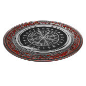 [110] Vegvisir - Viking Silver Magic Runic Compass Schneidebrett (Ecke)