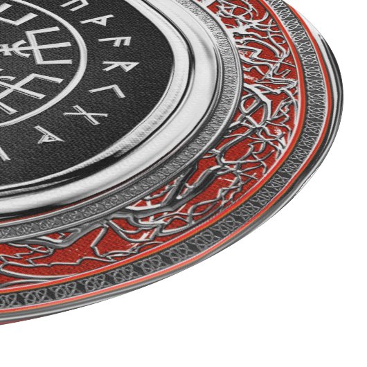 [110] Vegvisir - Viking Silver Magic Runic Compass Schneidebrett (Ecke)