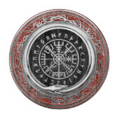 [110] Vegvisir - Viking Silver Magic Runic Compass Schneidebrett (Vorderseite)