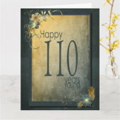 110. Vintager Geburtstag Karte (Gelbe Blume)