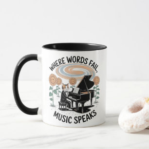 110z Tasse, wenn Worte Musik Versage Tasse