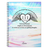 111 Angel Number Gratitude Journal | Name Notebook Notizblock (Vorderseite)
