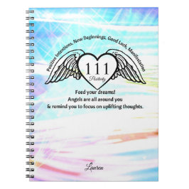 111 Angel Number Gratitude Journal | Name Notebook Notizblock