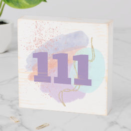 111 Angel-Rufnummern ausrichten und manifest angel Holzkisten Schild