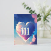 111 Engel Number: A Tapestry of Cosmic Serenity Postkarte (Stehend Vorderseite)