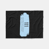 111 Engel Number Blue Fleecedecke (Vorderseite (Horizontal))