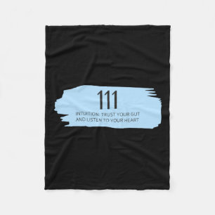 111 Engel Number Blue Fleecedecke