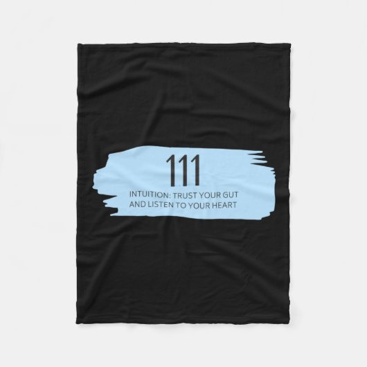 111 Engel Number Blue Fleecedecke (Vorderseite)