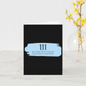 111 Engel Number Blue Karte (Gelbe Blume)