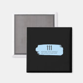 111 Engel Number Blue Magnet (Vorderseite/Rückseite)