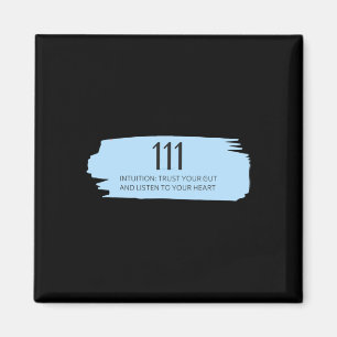 111 Engel Number Blue Magnet
